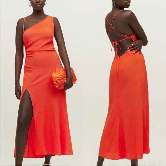 Reformation Amani Midi Dress in Hot Day NWT Size 12 $278